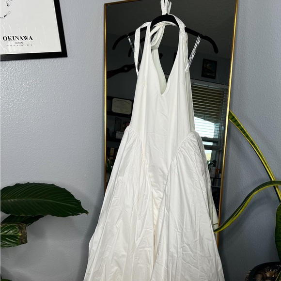 House of CB 'Marilyn' White Cotton Halter Midi Sundress NWOT - Picture 10 of 10